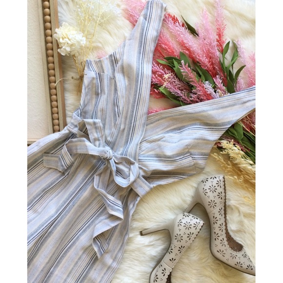 NWT Harper Sand & Stone Woven Wide Leg Jumpsuit - Picture 4 of 15